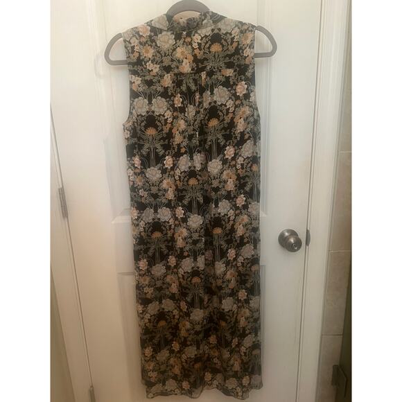 Zara Floral Black Midi Dress - Picture 3 of 9